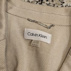 Calvin Klein Beige Herringbone Blazer